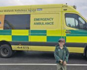 Finley in his ambulance uniform