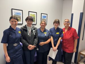 Jules Lewis, Emma Gibbons, Sharon Angelides, Claire Saphier and Donna Hadley, Divisional Director of Nursing