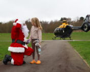 Juno Robertshaw, 6, meets Santa