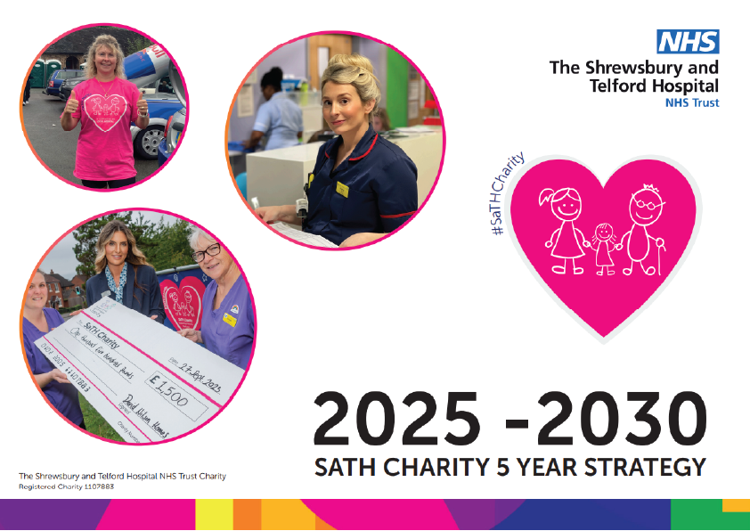 Image of the Front Cover of the SaTH Charity Strategy 2025 - 2030